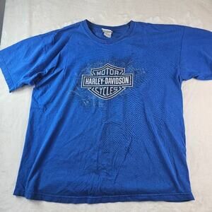 Harley Davidson Power Train Operations PTO Shirt XL Men’s Blue T Shirt 2016